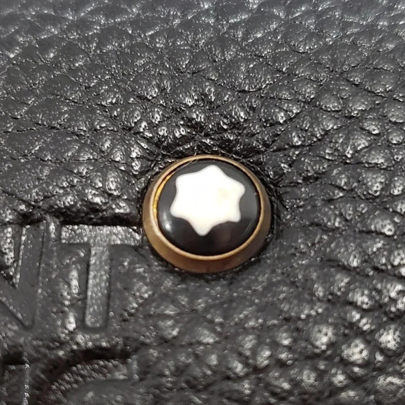 Montblanc Black Leather Mens  Mini Wallet - Picture 2 of 12